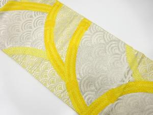 アンティーク　組紐に青海波模様織り出し袋帯（材料）